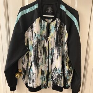 Cherokee Infinity Black and Multicolor Women's Bomber Jacket